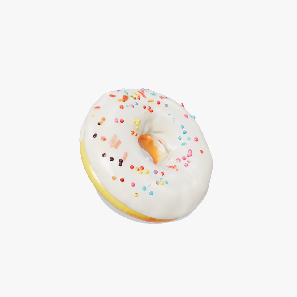 Vanilla Frosted Donut with Sprinkles model pack